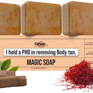 GharSoaps Wood And Saffron Soap For Glowing & Refreshing Skin (pack of 3)(3 x 100 g)