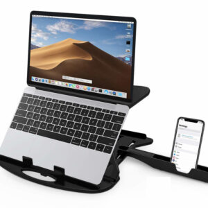 STRIFF Adjustable Laptop Stand, Ventilated, Portable, Foldable with Phone Stand Laptop Stand